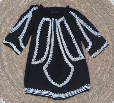 Túnica negro bordado